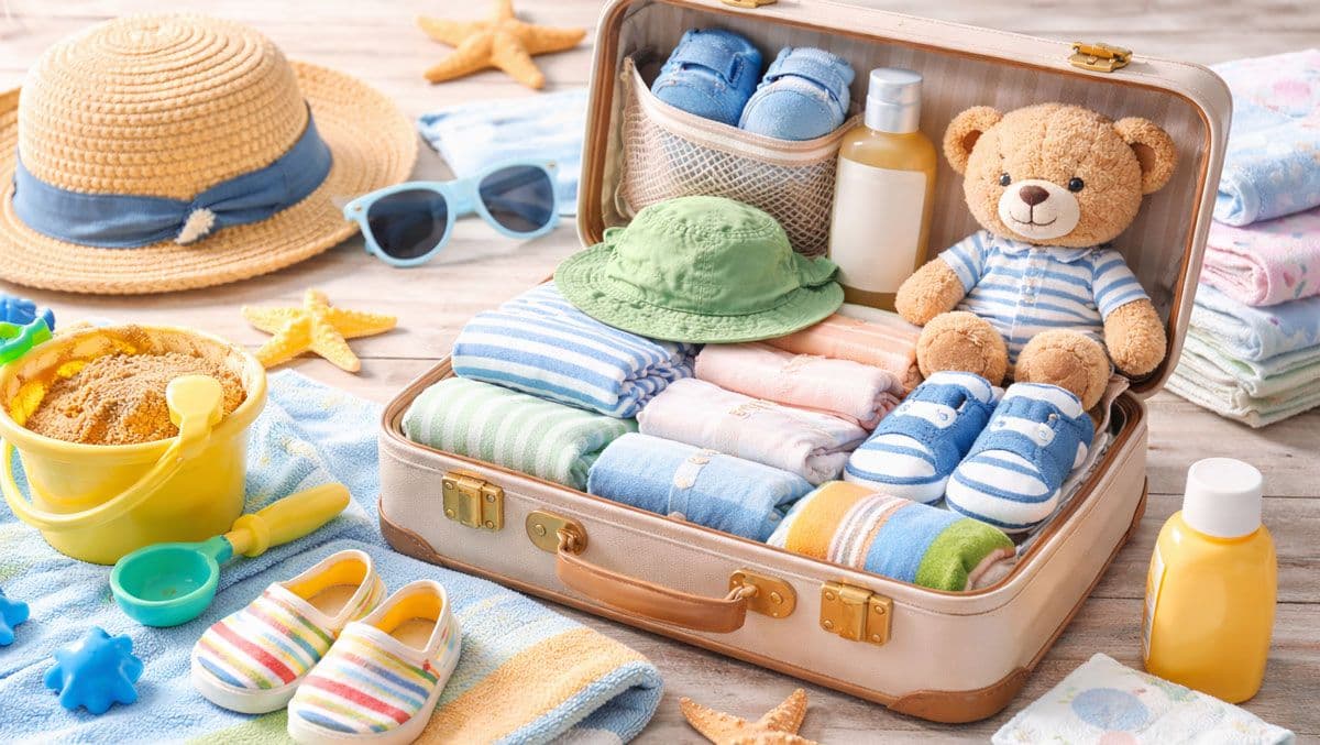 Vacaciones: qué llevar en la valijita del bebé